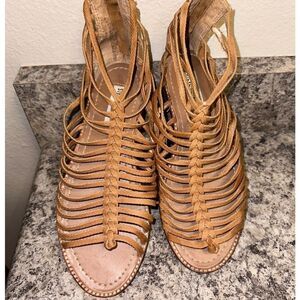 Steve Madden Honey Brown Braid Strap Sandal